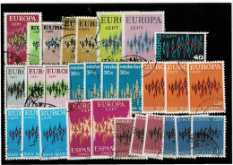 TEMATICA EUROPA-CEPT ,1972 ,29 Pezzi Usati,serie Complete E Spezzature,con Ripetizioni,qualita Ottima - 1972