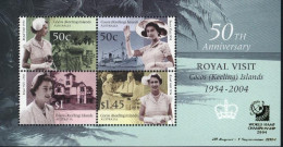 COCOS(Keeling) ISLANDS 2004 "50th ANNIV OF ROYAL TOUR TO AUSTRALIA.VISIT QE II TO COCOS (Keeling ISLANDS) "OVP SHEET MNH - Kokosinseln (Keeling Islands)