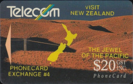 New Zealand - PO11a, GPT, Phonecard Exchange #4 Pacific Jewell (yellow), Exhibition, Overprint, %200ex, 1992, Used - Neuseeland