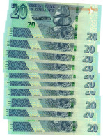 Zimbabwe 10x 20 Dollars 2020 UNC - Zimbabwe