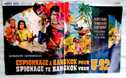 Affiche Ciné ESPIONNAGE À BANGKOK POUR U-92 Thomas ALDER Belge 1965 35X55cm Illustration Ray - Affiches & Posters