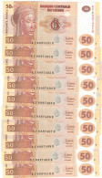 Democratic Republic Of Congo 10x 50 Francs 2022 UNC - Demokratische Republik Kongo & Zaire