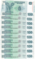 Democratic Republic Of Congo 10x 100 Francs 2022 UNC - Democratic Republic Of The Congo & Zaire