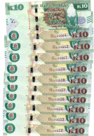 Zambia 10x 10 Kwacha 2022 UNC - Sambia