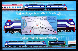 XK0082 Georgia 2012 Train Map S/S MNH - Altri - Asia