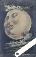 Illustrateur Kauffmann Paul, Caricature, La Lune Sentimentale, Edition Tuck Série 690, Colorisée - Kauffmann, Paul