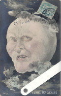 Illustrateur Kauffmann Paul, Caricature, La Lune Rageuse,  Edition Tuck Série 690, Colorisée - Kauffmann, Paul