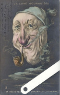 Illustrateur Kauffmann Paul, Caricature, La Lune Journaliste,   Rédacteur Edition Tuck Série 170,  Colorisée - Kauffmann, Paul