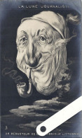 Illustrateur Kauffmann Paul, Caricature, La Lune Journaliste,   Rédacteur Edition Tuck Série 170,  N/B - Kauffmann, Paul