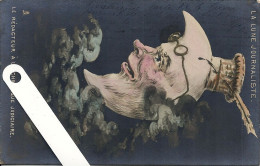 Illustrateur Kauffmann Paul, Caricature, La Lune Journaliste,   Rédacteur Edition Tuck Série 170, Colorisée - Kauffmann, Paul