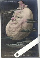 Illustrateur Kauffmann Paul, Caricature, La Lune Journaliste,   Rédacteur Edition Tuck Série 170,  Colorisée - Kauffmann, Paul