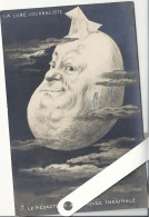Illustrateur Kauffmann Paul, Caricature, La Lune Journaliste,   Rédacteur Edition Tuck Série 170, N/B - Kauffmann, Paul