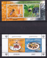 MONTENEGRO 2005,EUROPA CEPT,GASTRONOMY,FOOD,,FRUITS OF THE SEE, BLOCK,MNH - 2005