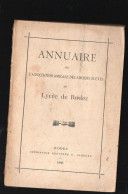 Rodez (12 Aveyron) Annuaire Association  Anciens élèves Du Lycée De Rodez  1898 (PPP45996) - Midi-Pyrénées