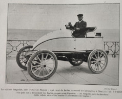 1902 Rare Revue "  LA LOCOMOTION " - AUTOMOBILE - LA VOITURE SERPOLLET " ŒUF DE PÂQUES " - Car Racing - F1