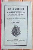 12 RODEZ Calendrier Bissextile 1952 Systeme TOALDO Foires Du Departement Et Limitrophes PUB - Midi-Pyrénées