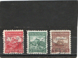 TCHECOSLOVAQUIE   1926-31  Y.T. N° 229  à  237  Incomplet  Oblitéré  237 Perforé - Used Stamps