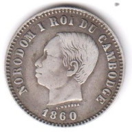 Cambodge - Norodom I   - 1 Franc Argent  1860 - Cambodia