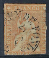 SUISSE Ca.1857-62:  Le ZNr. 25G Obl. CAD "Chaux-de-Fonds" - Used Stamps