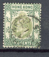 H-K  Yv. N° 63 ; SG N° 63 Fil CA (o) 2c Vert Edouard VII Cote 1,5 Euro BE  2 Scans - Gebraucht