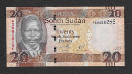 Sud Sudan - Banconota Non Circolata FdS UNC Da 20 Sterline P-13c - 2017 #19 - Sudan Del Sud