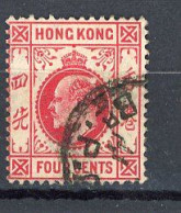 H-K  Yv. N° 79 ; SG N° 93 Fil CA Mult (o) 4c Rouge Edouard VII Cote 0,75 Euro BE  2 Scans - Used Stamps