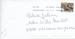 France 2011 - AA 585 - Oblitéré S/ Enveloppe Entière 11/2011 / Fêtes & Traditions II : Frairie Des Peits Ventres/ OUI / - Briefe U. Dokumente