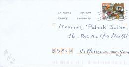 France 2011 - AA 585 - Oblitéré S/ Enveloppe Entière 08/2012 / Fêtes & Traditions II : Frairie Des Peits Ventres/ NON / - Covers & Documents