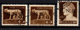 1943 - Italia - Repubblica Sociale 470 X 2 + 471 Soprastampata    ------ - Oblitérés