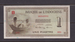 FRENCH INDO CHINA - 1945 1 Piastre AUNC/XF Banknote As Scans - Indochine