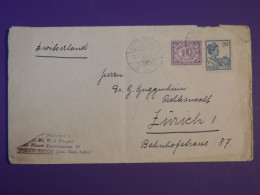 DG3 INDES NEERLANDAISES  BELLE LETTRE  1927 JAVA A ZURICH SUISSE +AFF. INTERESSANT++ - Niederländisch-Indien