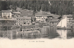 Lac Champex Barque Animée Voilier Orsières - Orsières