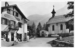 Zinal Eglise Hôtel Voiture Oldtimer Auto Val D'Anniviers - Anniviers