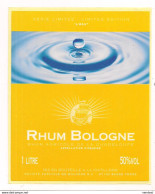 Etiquette RHUM BOLOGNE - Agricole -  Appellation D'origine - Série Limitée -  L'EAU - GUADELOUPE - - Rum