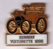 V314  Pin's RENAULT Tacot VOITURETTE 1898 SUPER Qualité Arthus Signé CEP PARIS Achat Immédiat Immédiat - Renault