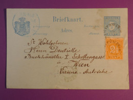 DG3 NEDERLAND INDIES  BELLE CARTE ENTIER  1892  BANJER.. A  WIEN AUTRICHE   + +AFF. INTERESSANT++ - Niederländisch-Indien