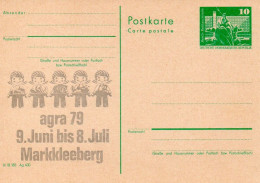 ALLEMAGNE RDA DDR ENTIER CARTE AGRA 79 MARKKLEEBERG - Cartes Postales Privées - Neuves