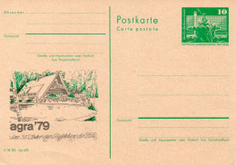 ALLEMAGNE RDA DDR ENTIER CARTE AGRA 79 - Cartes Postales Privées - Neuves