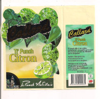 Etiquette  Ti'punch Citron  - Callard - Au Rhum Agricole - Fabrication Artisanale - Pointe Noire - GUADELOUPE - - Rum