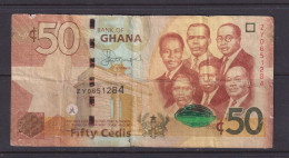 GHANA - 2015 50 Cedis Circulated Banknote As Scans - Ghana