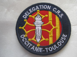 COLLECTION ECUSSON P.N CRS DELEGATION OCCITANIE TOULOUSE (VARIANTE COULEUR) SUR SCRATCH 85MM - Police & Gendarmerie