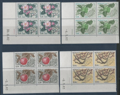 MONACO PREOBLITERES N° 78 à 81 Neufs ** (MNH) Blocs De Quatre + COINS DATES QUATRE SAISONS TB - Preobliterati