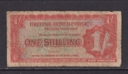 GREAT BRITAIN - 1948 British Armed Forces 1 Shilling Circulated Banknote (1) - Autorità Militare Britannica