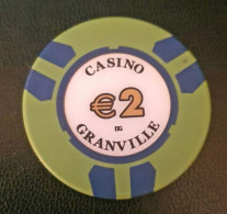 Jeton De Jeu De 2 Euro "Casino De Granville - €2" Manche - Normandie - Casino