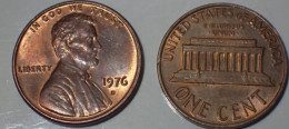 USA - America UNITED STATES - USA - ONE CENT 1976 D (denver) - LINCOLN - 1959-…: Lincoln, Memorial Reverse