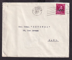 DDFF 240 -- Enveloppe TP Surcharge Locale Moins 10 % DEERLIJK 1946 - Verso Vandekerckhove § Fils - 1946 -10%