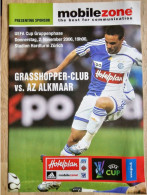 Programme Grasshopper Club - AZ Alkmaar - 2.11.2006 - UEFA Cup - Football Soccer Fussball Calcio Programm - Livres