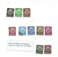 Allemagne 1933-36 Président Hindenburg - Used Stamps