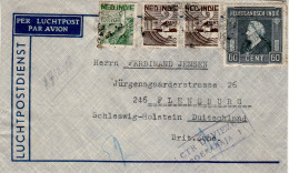 NETHERLANDS INDIES 1948  LETTER SENT TO FLENSBURG - Niederländisch-Indien