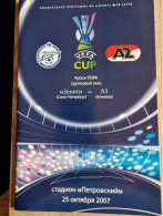 Programme Zenith St. Petersburg - AZ Alkmaar  25.10.2007 - UEFA Cup - Football Soccer Fussball  Calcio Programm - Livres